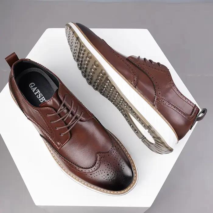 Chaussures d'affaires décontractées pour hommes, style rétro classique et confortable, pour le trava