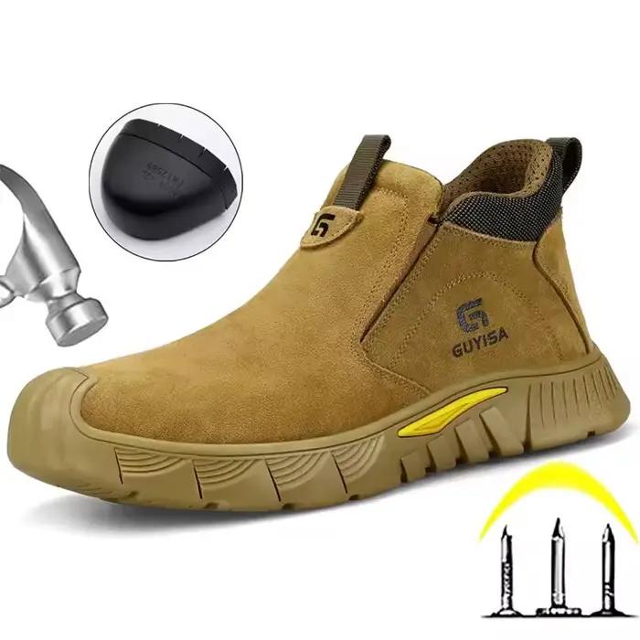 Bottes de sécurité pour hommes, chaussures de sécurité pour soudeurs, chaussures de sécurité anti-éc