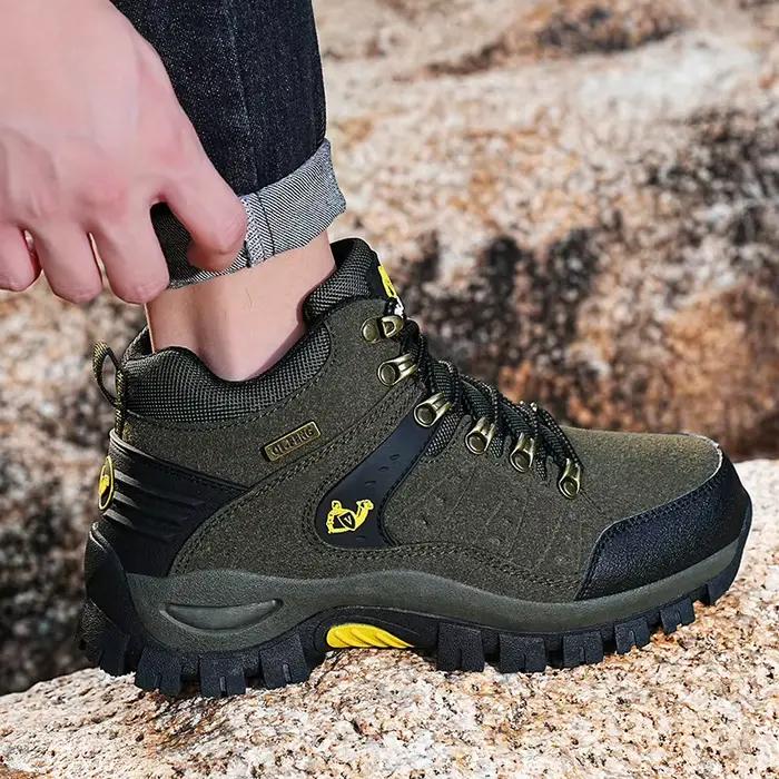 Bottines classiques à la mode pour hommes, chaussures de randonnée résistantes à l'usure, bottes en 