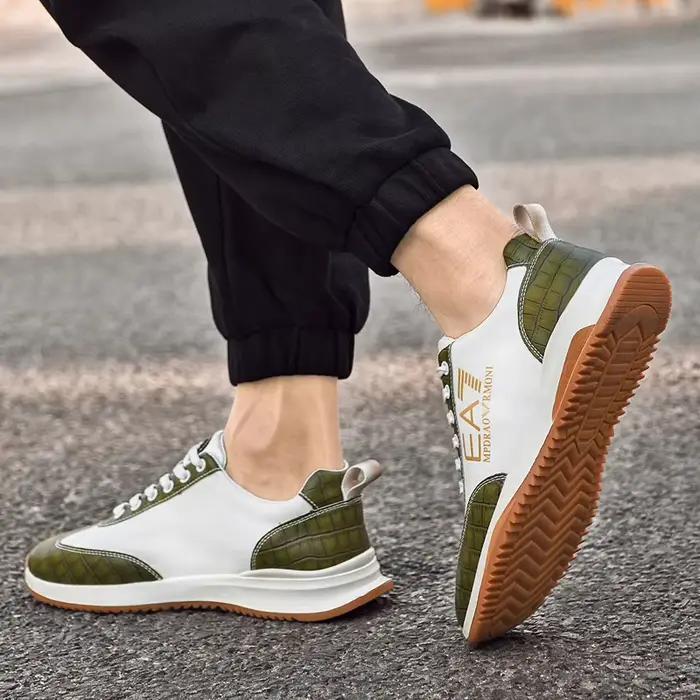 Chaussures décontractées pour hommes Designers Italy, chaussures en cuir véritable de luxe, chaussur