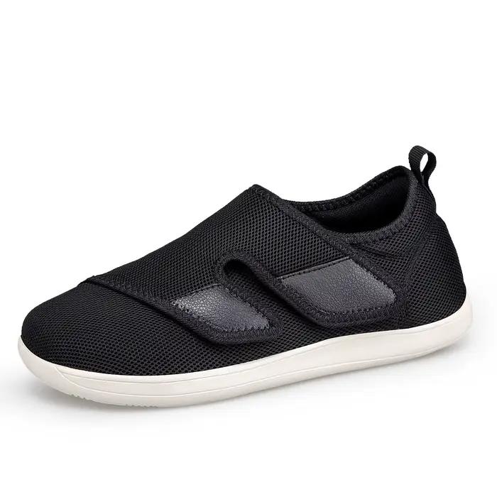Chaussures Diabétiques Homme EasyTop pour Personnes Âgées, Orthopédiques, Pieds Gonflés, Réglables, 