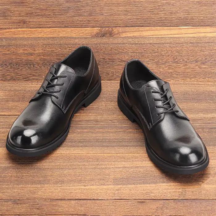 Chaussures Derby en cuir véritable pour hommes, ultralégères, confortables, à la mode, décontractées