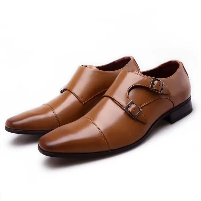 Chaussures provoqué carrées noires pour hommes, Parker, chaussures de mariage de luxe, chaussures d'