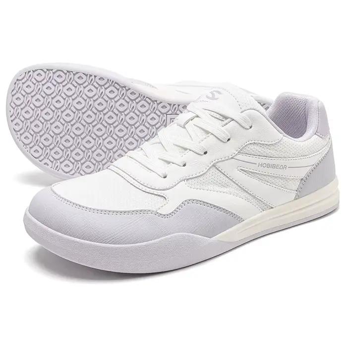 HOBIBEAR Chaussures larges pour hommes Baskets à lacets pieds nus Chaussures de marche légères et fl