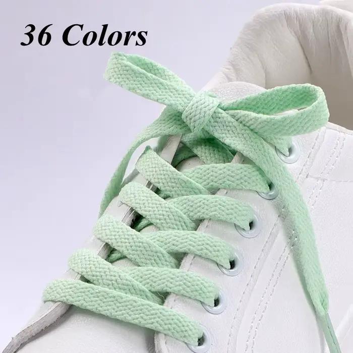 1 paire de lacets plats lacets de chaussures classiques ajustement mode solide sport lacet décontrac