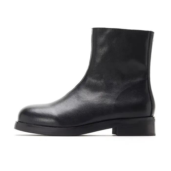 Chelsea bottes en cuir hommes semelle intermédiaire minimaliste style britannique texture haut de ga