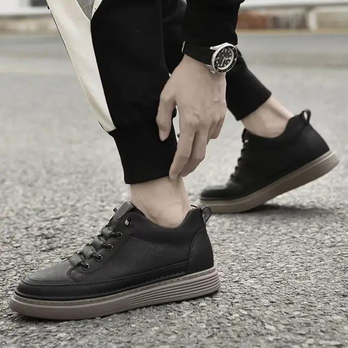 Hommes hauteur interne augmentant Oxford chaussures chaussures en cuir décontractées mode hauteur in