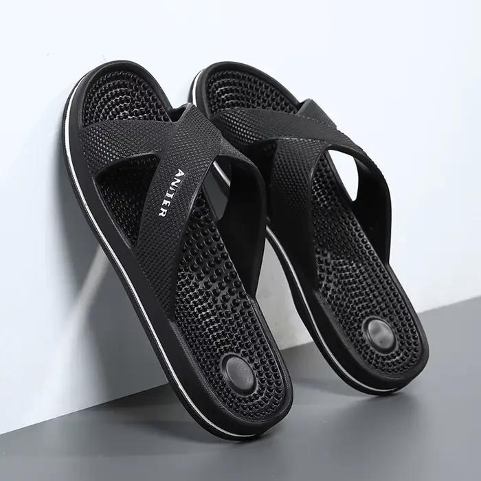 Sandales pour hommes à lanières, confortables, à bout ouvert, respirantes, légères, antidérapantes, 