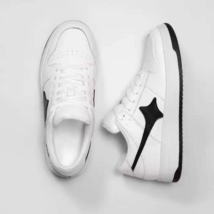Hommes vache fendu en cuir blanc espadrilles décontractées ascenseur caché ascenseur chaussures anti