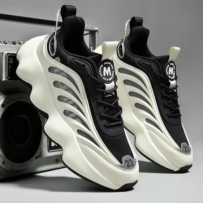 Chaussure homme Baskets de luxe pour hommes, chaussures de course respirantes et décontractées, moca