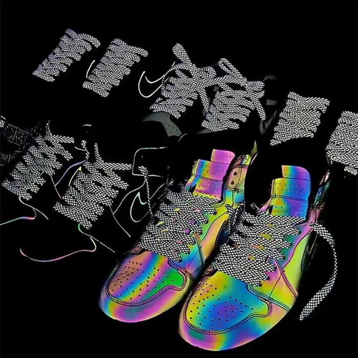 3M lacets réfléchissants pour baskets lacets plats lumineux Cool lueur dans le noir lacet adulte enf