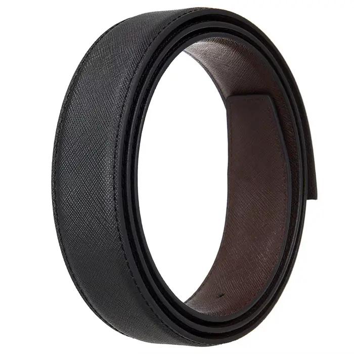 Cuir de vachette 3.4CM de large ceinture en cuir pour hommes ceinture de taille ceinture sans boucle