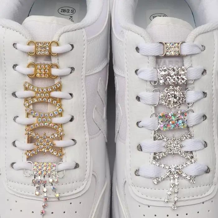 Grandes paillettes lacets boucle métal boucle lacet accessoires métal dentelle serrure bricolage Sne