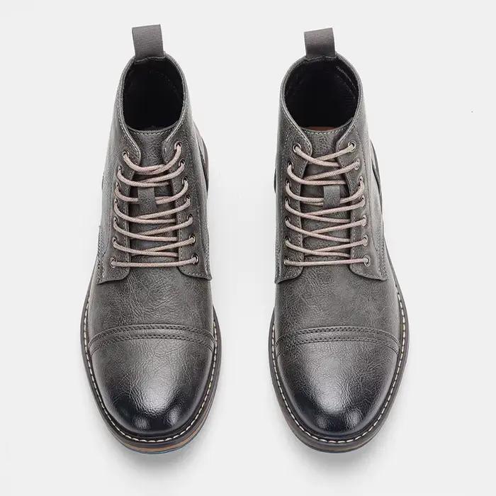 Bottes pour hommes 2026, bottes rétro confortables et tendance en cuir