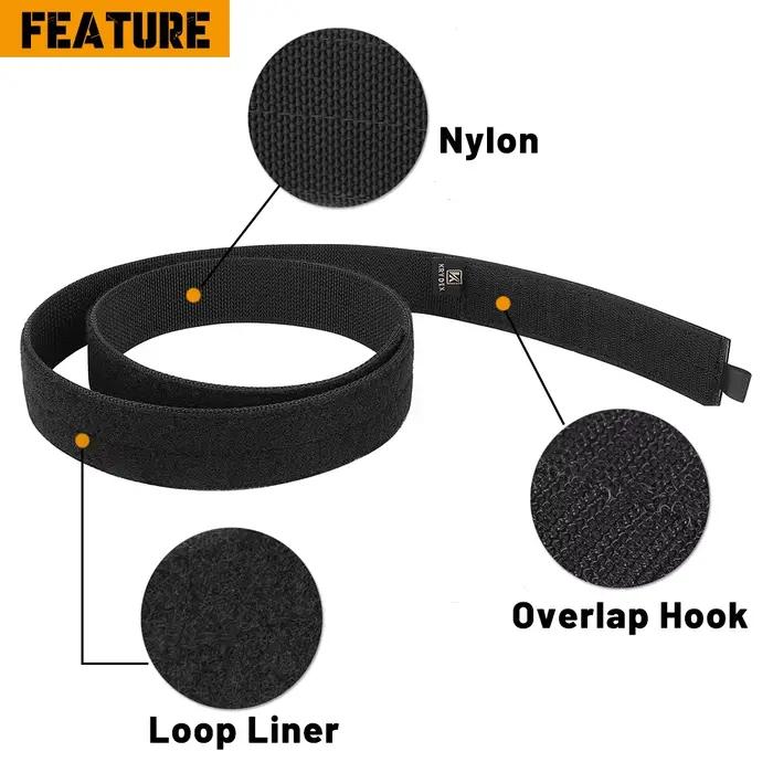 Ceinture Tactique Intérieure de 1,5 Pouce pour Hommes, Ceinture de Service Extérieure en Nylon pour 