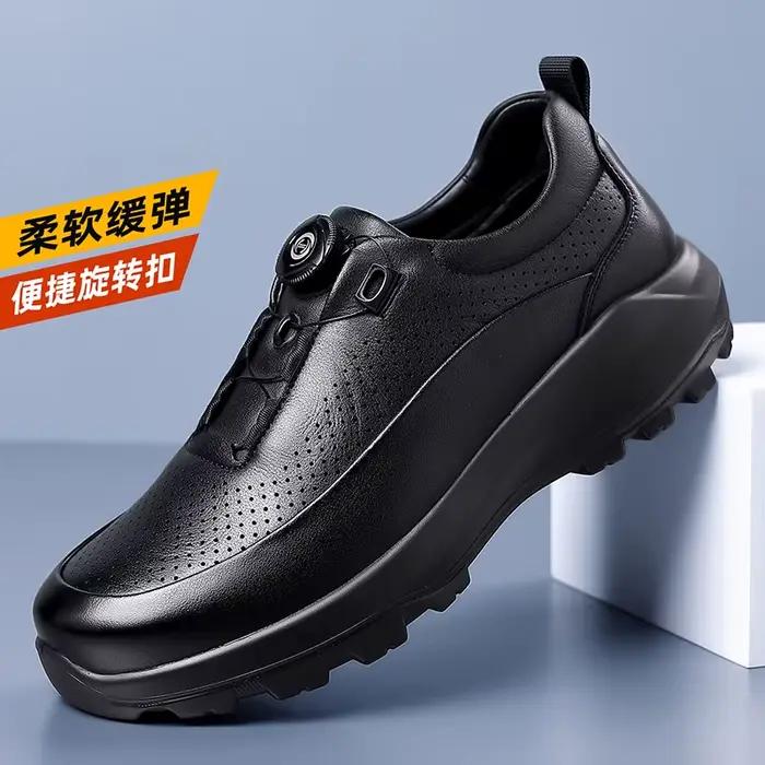 Chaussures à plateforme à bouton rotatif pour hommes, mode décontractée, chaussures de sport de créa