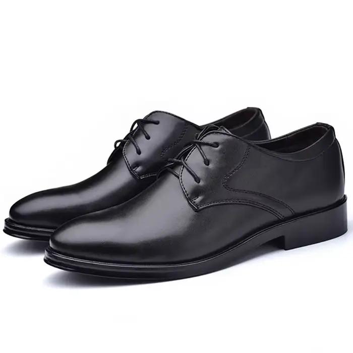 Chaussures formelles en cuir noir pour hommes, chaussures Oxfords pour hommes, mariage, fête, bureau