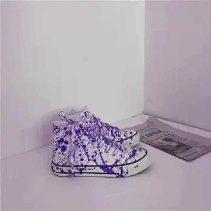 Chaussures en toile colorées pour hommes, chaussures de planche Cool Boys, chaussures graffiti, bask