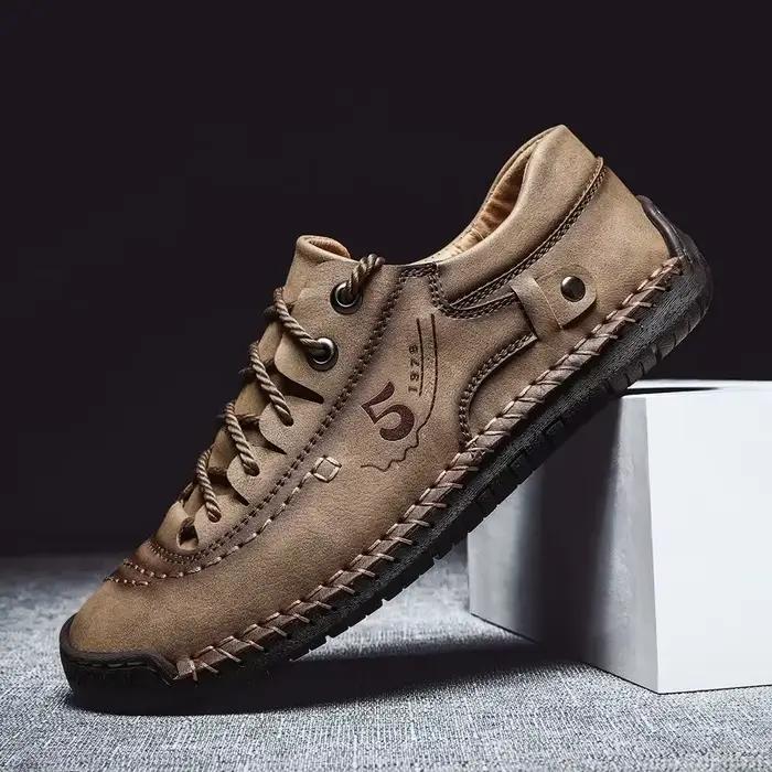 Chaussures en cuir pour hommes, décontractées, confortables, de haute qualité, classiques, sans rinç