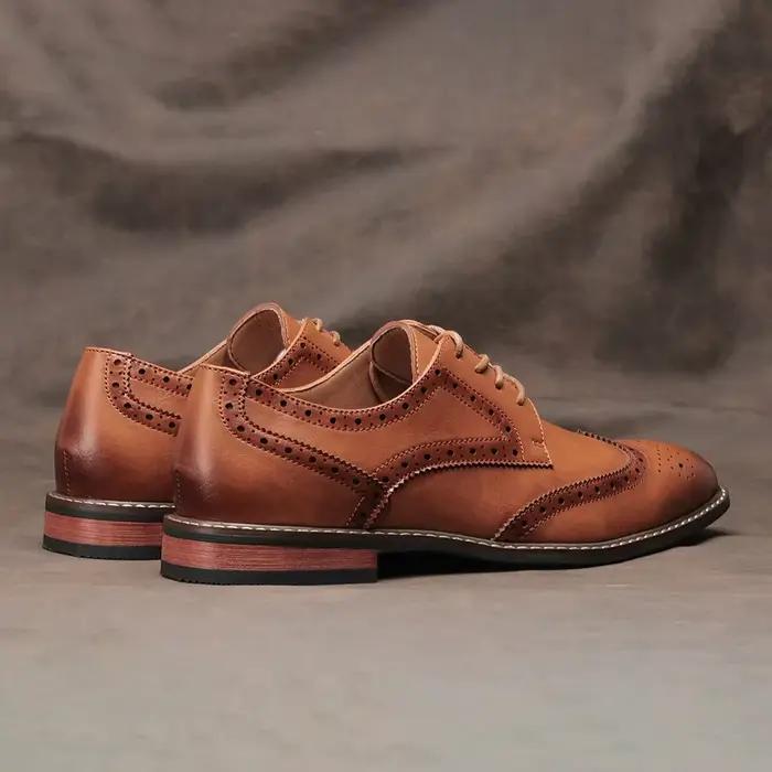 Taille 7 ~ 13 chaussures habillées Brogue homme chaussure sociale en cuir de mariage mâle