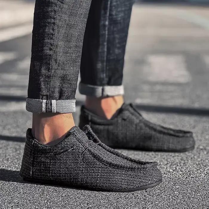 YRZL-Chaussures Bateau en Toile pour Homme, Mocassins Décontractés, à Enfiler, Vertes, Légères, Resp