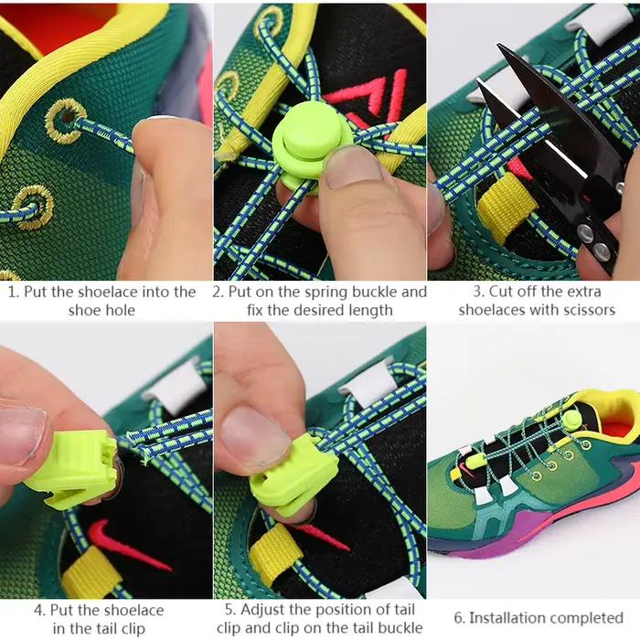 Lacets réfléchissants solides élastiques utilisés pour les baskets lacets de chaussures sans cravate