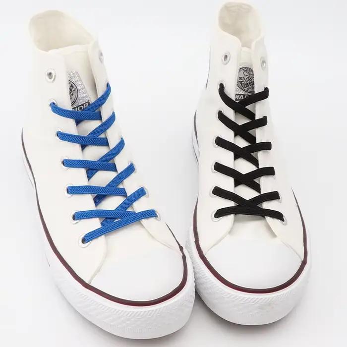 Lacets élastiques pour enfants et adultes, 1 paire, lacets rapides, chaussures plates en caoutchouc,