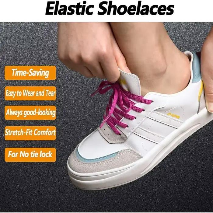 Lacets élastiques classiques lacets élastiques baskets 7mm largeur lacet plat pour enfants adultes l