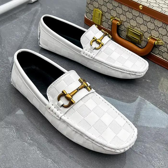 Homme chaussures en cuir chaussures décontractées pour homme de luxe cousu à la main mode appartemen