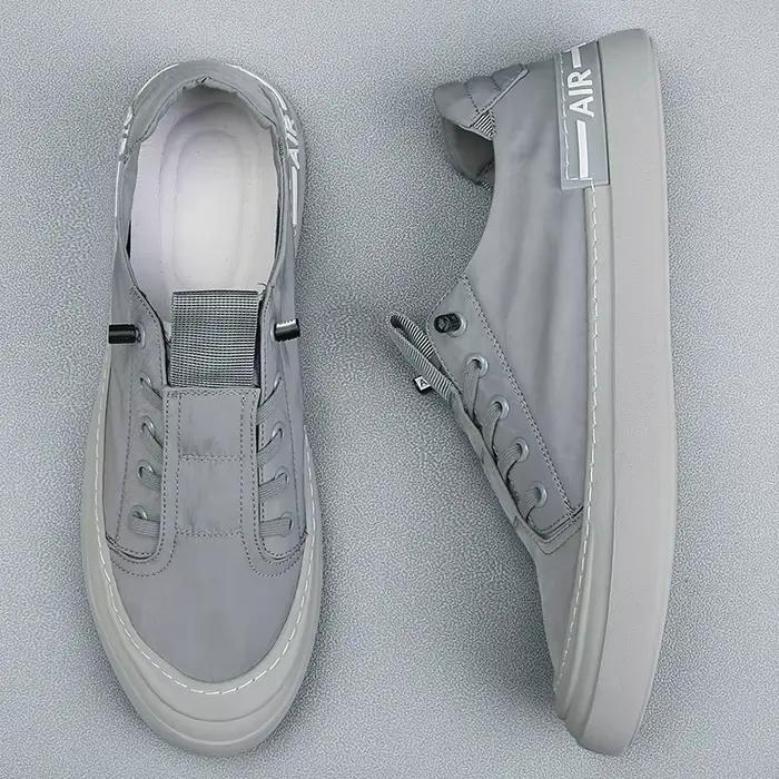 Baskets d'été légères en tissu de soie pour homme, chaussures plates de marche respirantes, mocassin