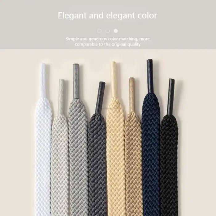 2022 nouveaux lacets plats classiques pour baskets lacets de chaussures décontractées blanc noir spo