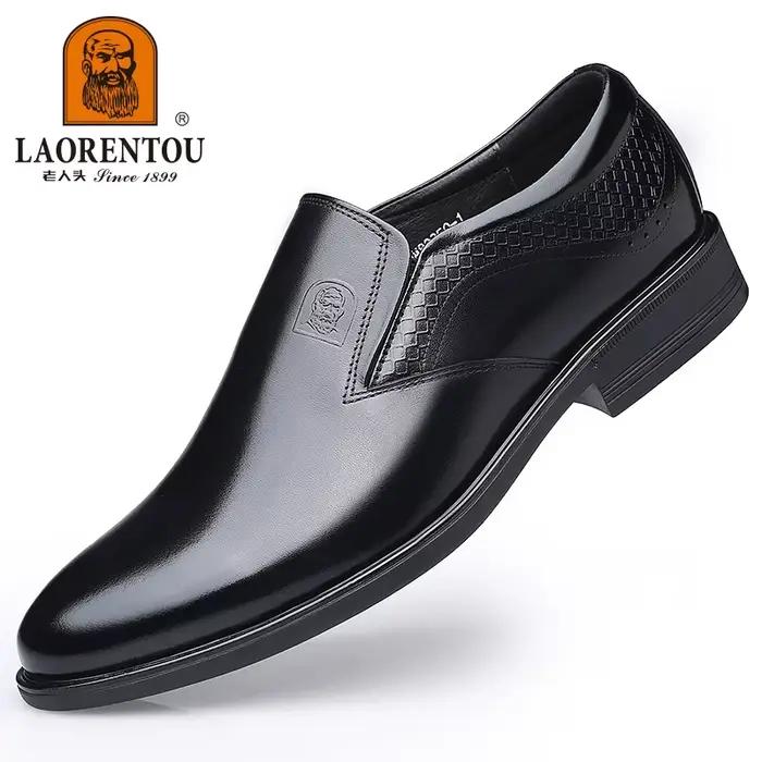 LAORENTOU-Chaussures en cuir véritable, respirantes et décontractées, version coréenne, formelles, b