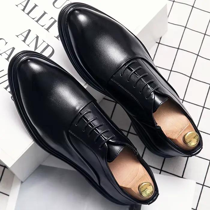 Chaussures habillées classiques pour hommes, chaussures en cuir Oxford, brogues sociales, chaussures