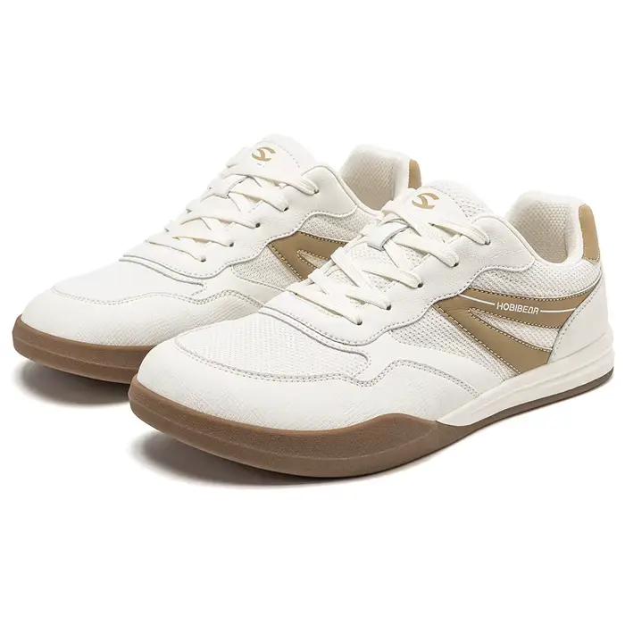 HOBIBEAR Chaussures larges pour hommes Baskets à lacets pieds nus Chaussures de marche légères et fl