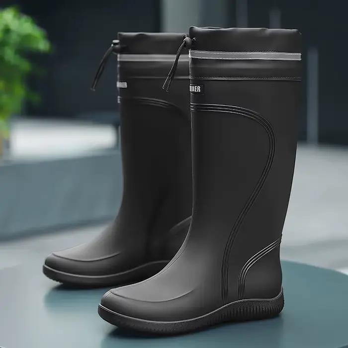 Chaussures de pluie bottes imperméables imperméables pour hommes quatre saisons semelles souples ant