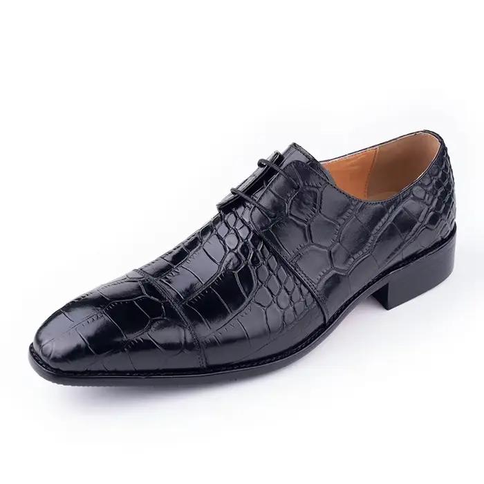 Chaussures de luxe en cuir véritable pour hommes, décontractées, confortables, formelles, pour les a