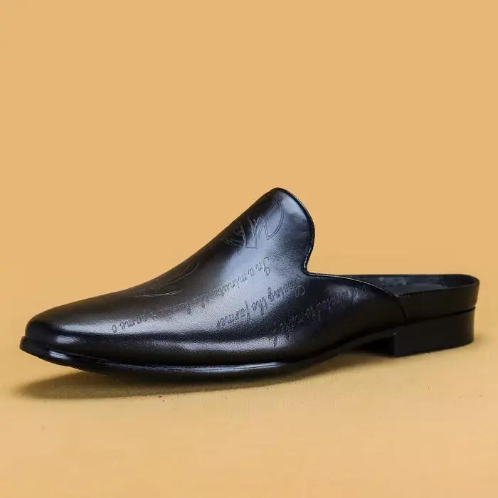 Mocassins en Cuir group pour Homme, Pantoufles de Luxe Italiennes, Chaussures Décontractées, Mode d'