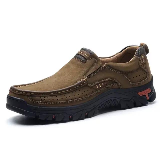 MIXIDELAI-Chaussures en cuir véritable pour hommes, style anglais, tendance, décontractées, d'extéri