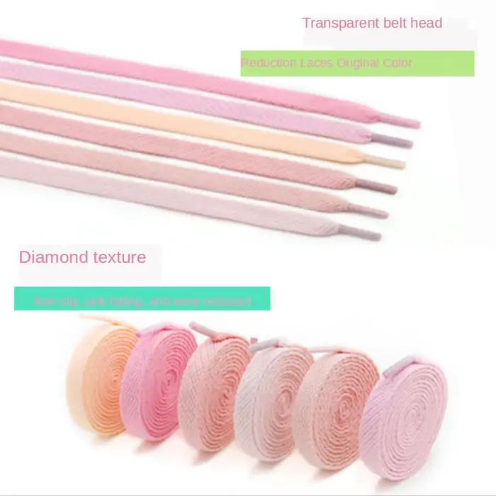 1 paire de lacets 140/160/180cm lacets de mode couleur gelée lacets de chaussures plats en Polyester