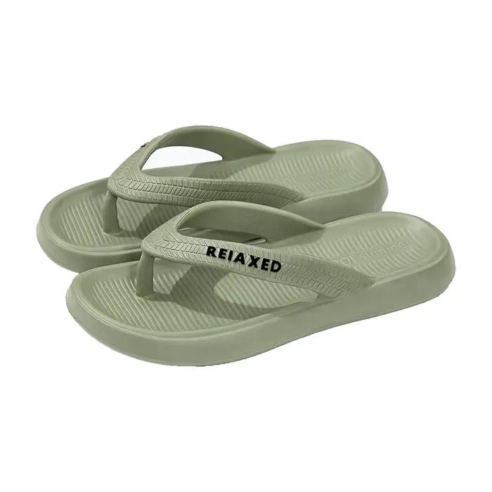 Sandales antidérapantes basiques pour hommes, pantoufles à semelle souple anti-odeur, tongs de plage
