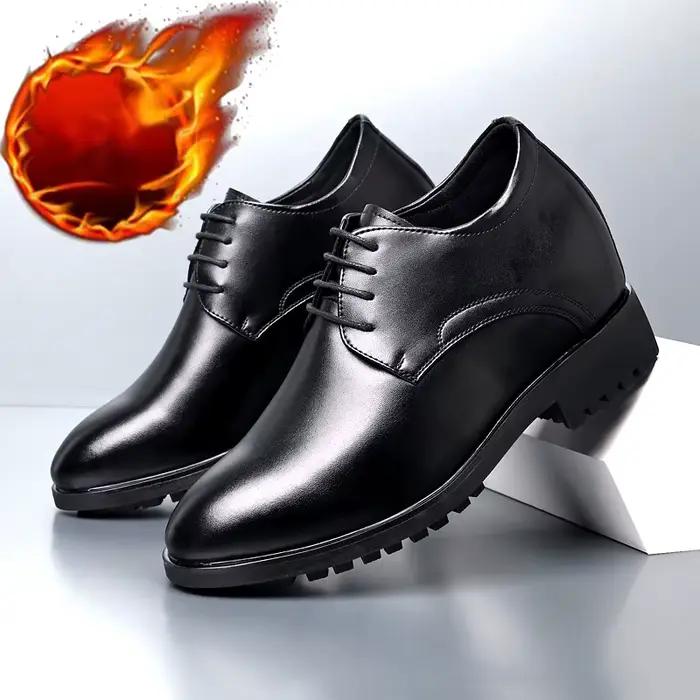 Chaussures de Banquet en Cuir pour Homme, avec Ascenseur Invisible, Noires, Recommandées, Formelles,