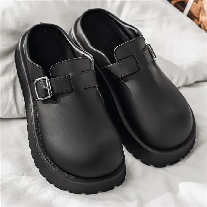 Chaussures décontractées pour hommes, style Derby, à semelle épaisse, rétro et tendance, rehaussante