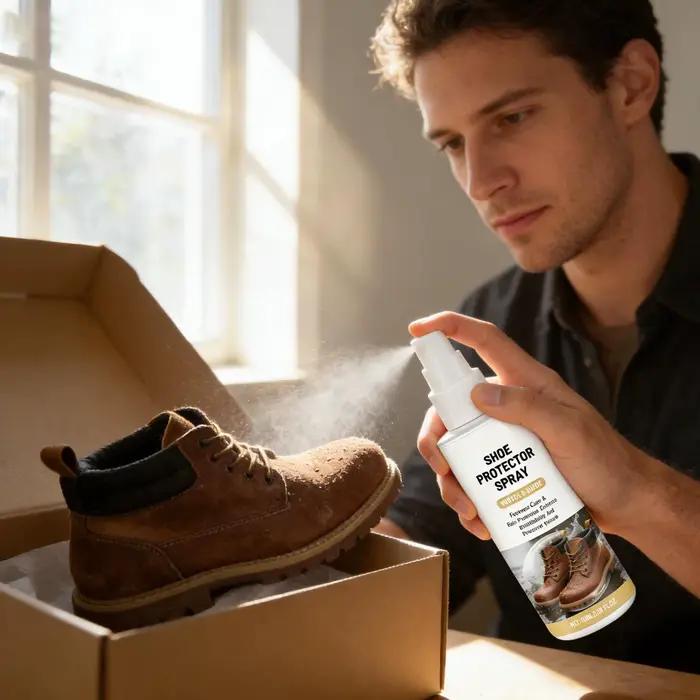 Spray protecteur pour chaussures, imperméable, résistant aux taches, séchage rapide, protection cont
