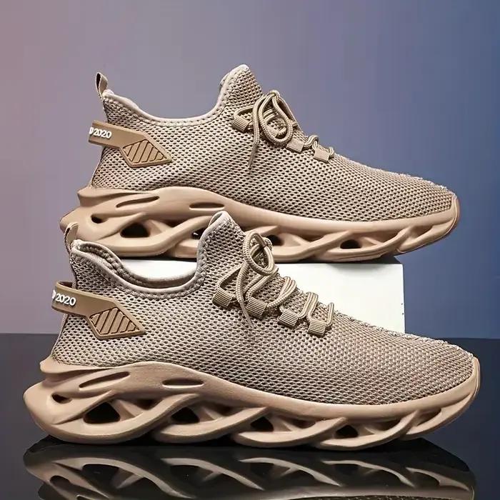 Hommes sport course noir Jogging chaussures espadrilles décontractées marron extérieur respirant mai