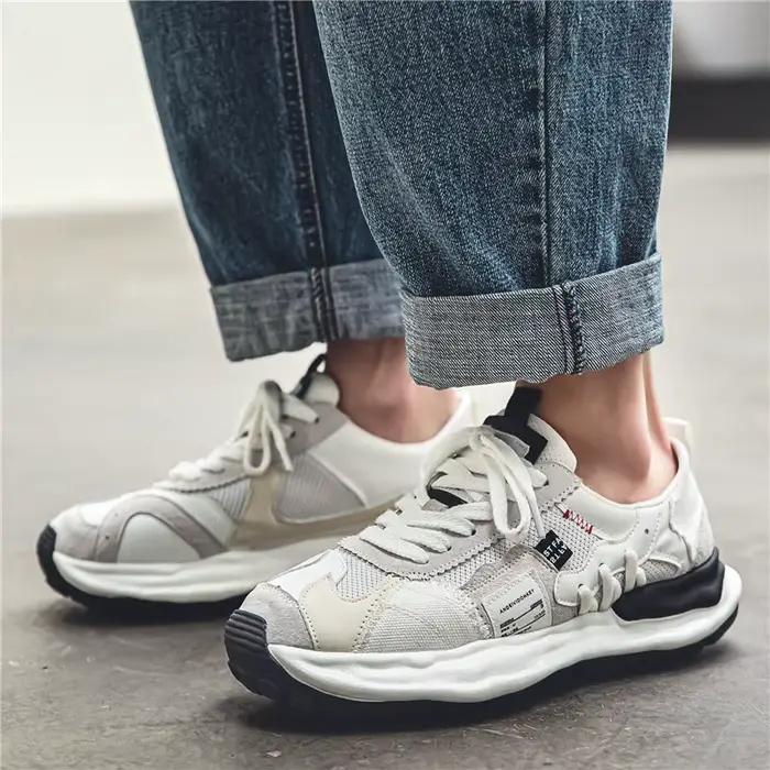 Baskets à plateforme décontractées pour hommes, grosses chaussures de marche, dissolvant d'optique, 