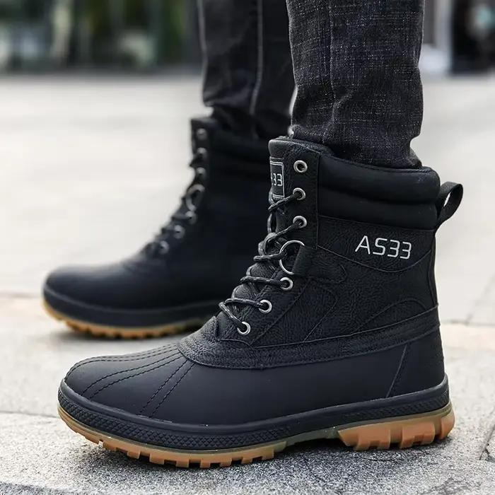 Grande taille 47 bottes d'extérieur pour hommes bottes de neige d'hiver pour hommes bottes de travai