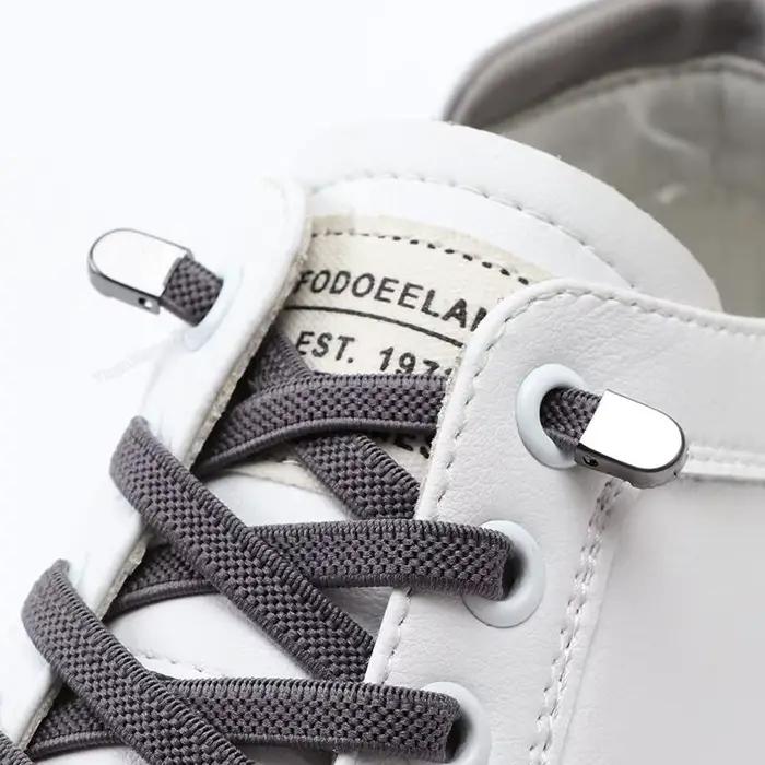 Lacets de chaussures sans cravate lacets élastiques baskets lacets plats sans attaches lacet rapide 