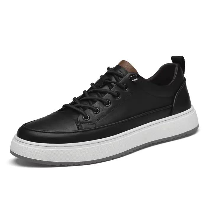 Chaussures classiques en cuir véritable pour hommes, semelle résistante à l'usure, élégantes, tendan