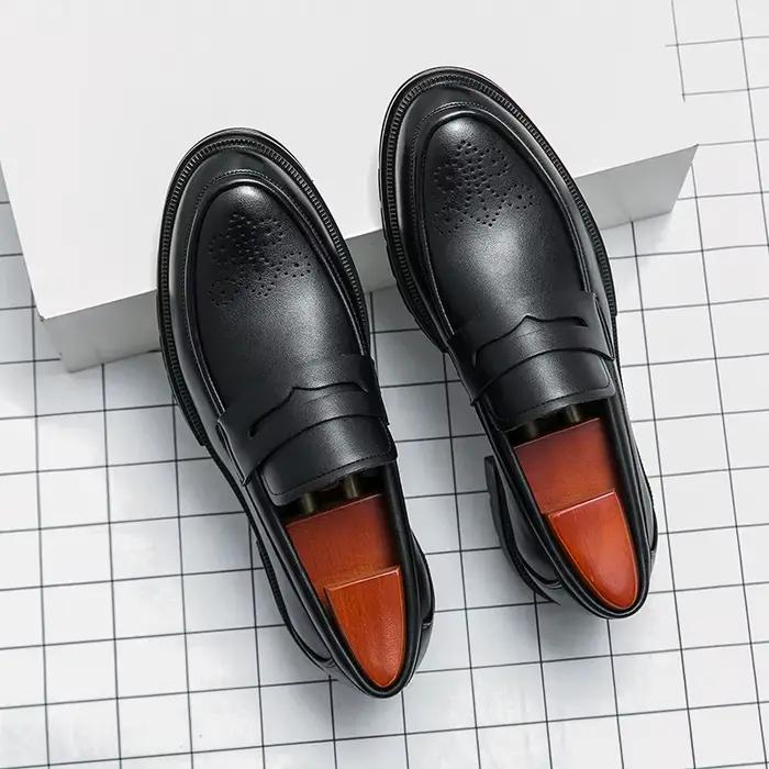 Chaussures Brogues de Mariage pour Hommes, Chaussures Classiques de Bureau, Chaussures Habillées en 