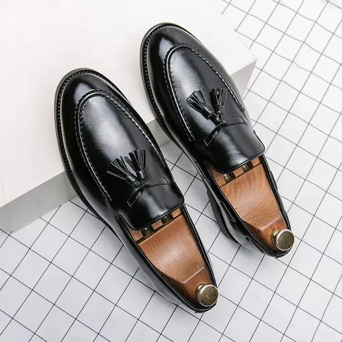 Brogues chaussures hommes de haute qualité chaussures en cuir Social glands britanniques en cuir for